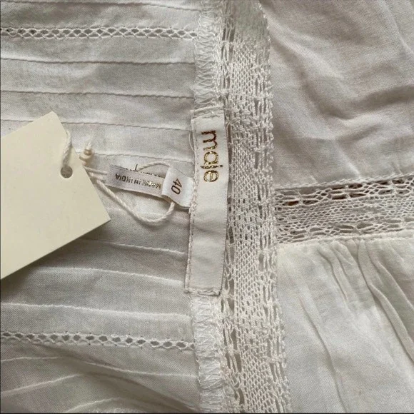 Maje NWT Ival Lace Boho Romper Size 40 - Picture 7 of 12